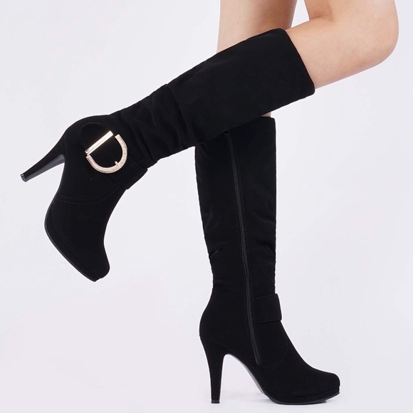 Dream Pairs Shoes - High Heel Winter Fashion Boots Worn One Time